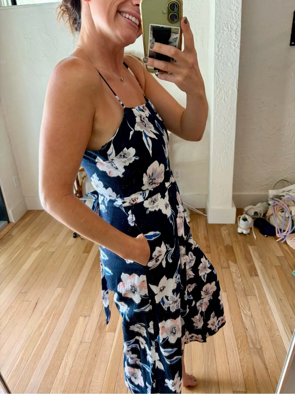 Banana Republic Linen Blend Floral Wide Leg Jumpsuit | Size 2
